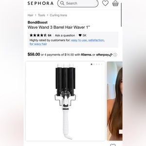 Bondi Boost hair waver 1in. Used twice- basically brand new